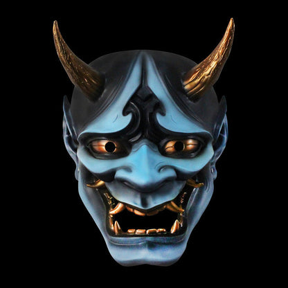 Scary Devil Full Face Mask Horned Costume Accessory