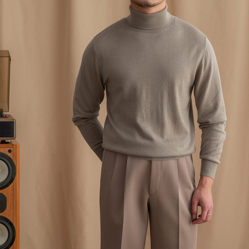 Classic Fit Mens Wool Turtleneck Sweater