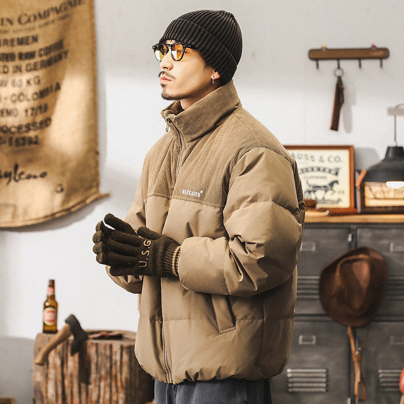 Warm Mens Down Filled Puffer Coat - Luxicro