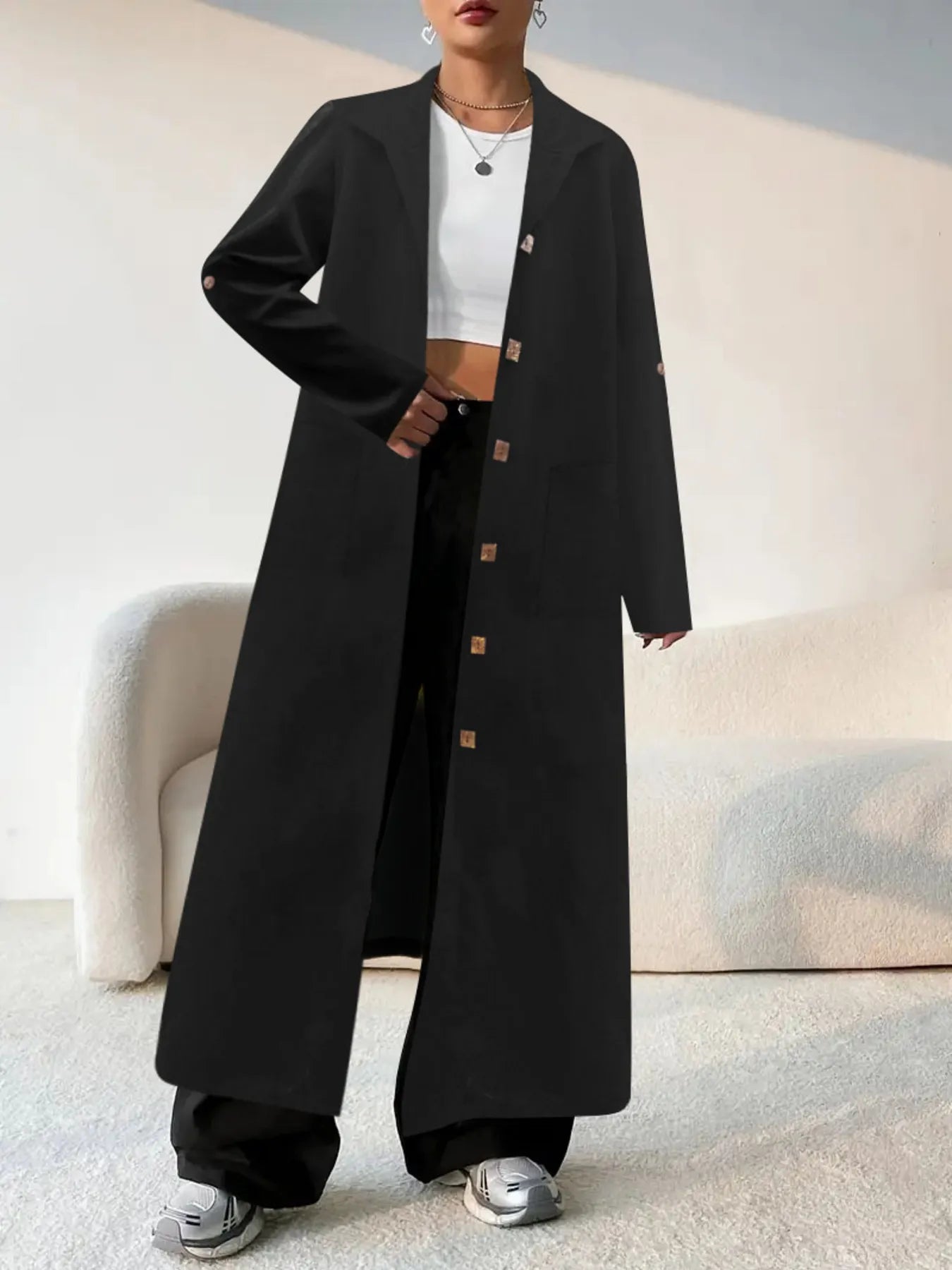 Classic Double Breasted Winter Overcoat - EasyApparels