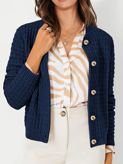 Soft Cable Knit Open Cardigan