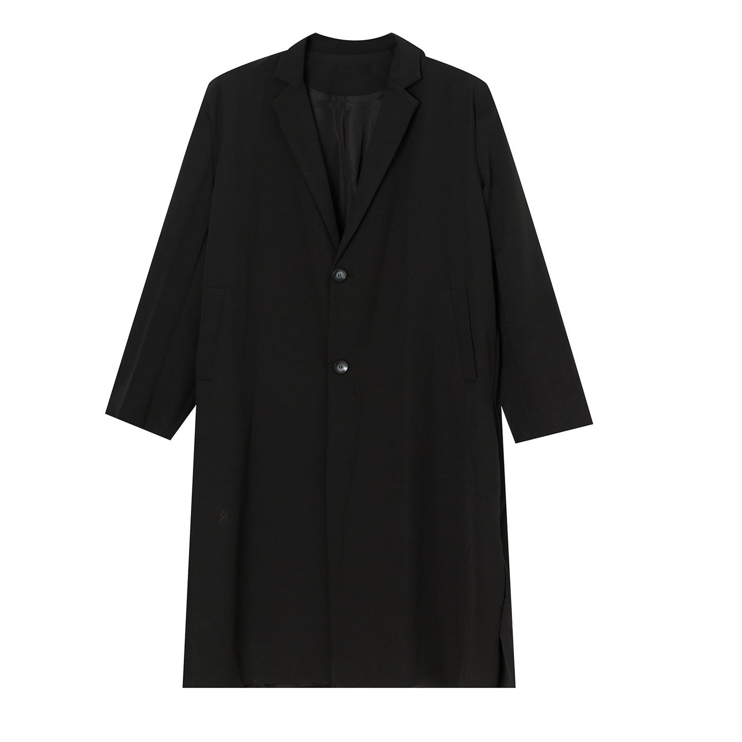 Comfortable Casual Men's Long Coat - Breathable Spring Jacket