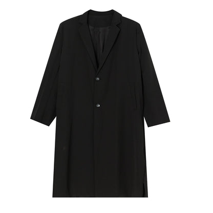 Comfortable Casual Men's Long Coat - Breathable Spring Jacket
