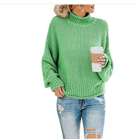 Cozy Women's Turtleneck Sweater - Soft Knit Winter Pullover