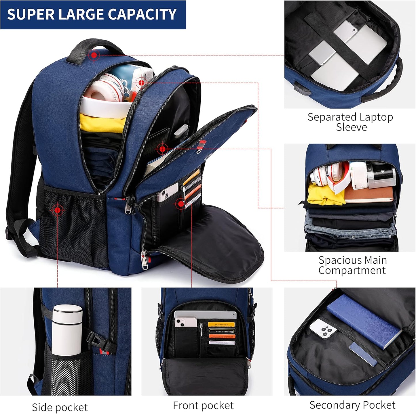Waterproof Laptop Backpack with USB Charger & Secure Design