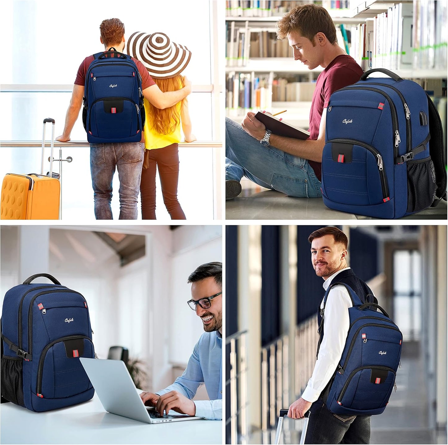 Waterproof Laptop Backpack with USB Charger & Secure Design