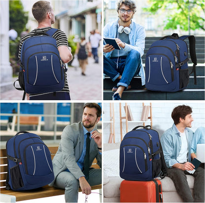 Waterproof Laptop Backpack with USB Charger & Secure Design