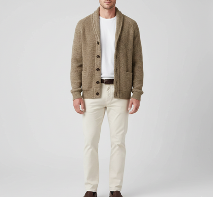 Warm Men's Wool Cardigan