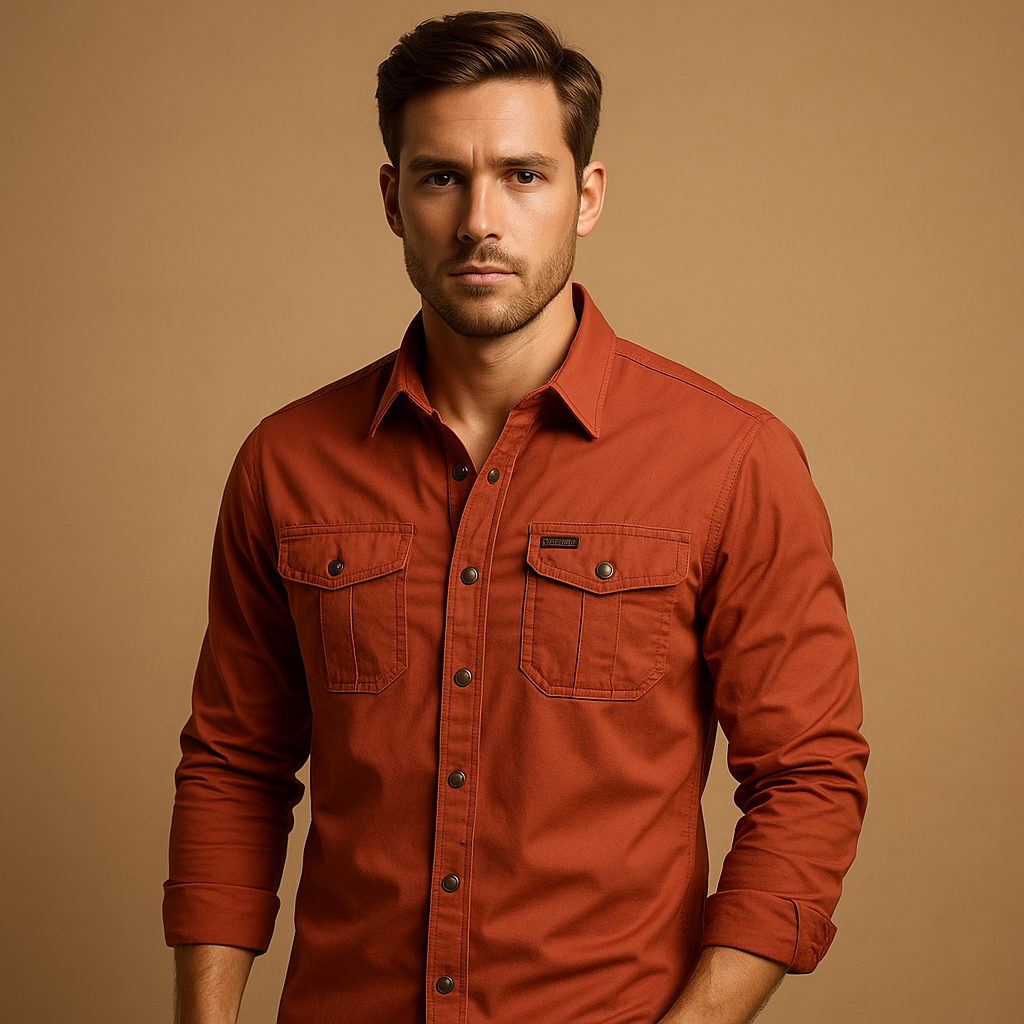 Relaxed Fit Utility Shirt with Pockets - Vossary