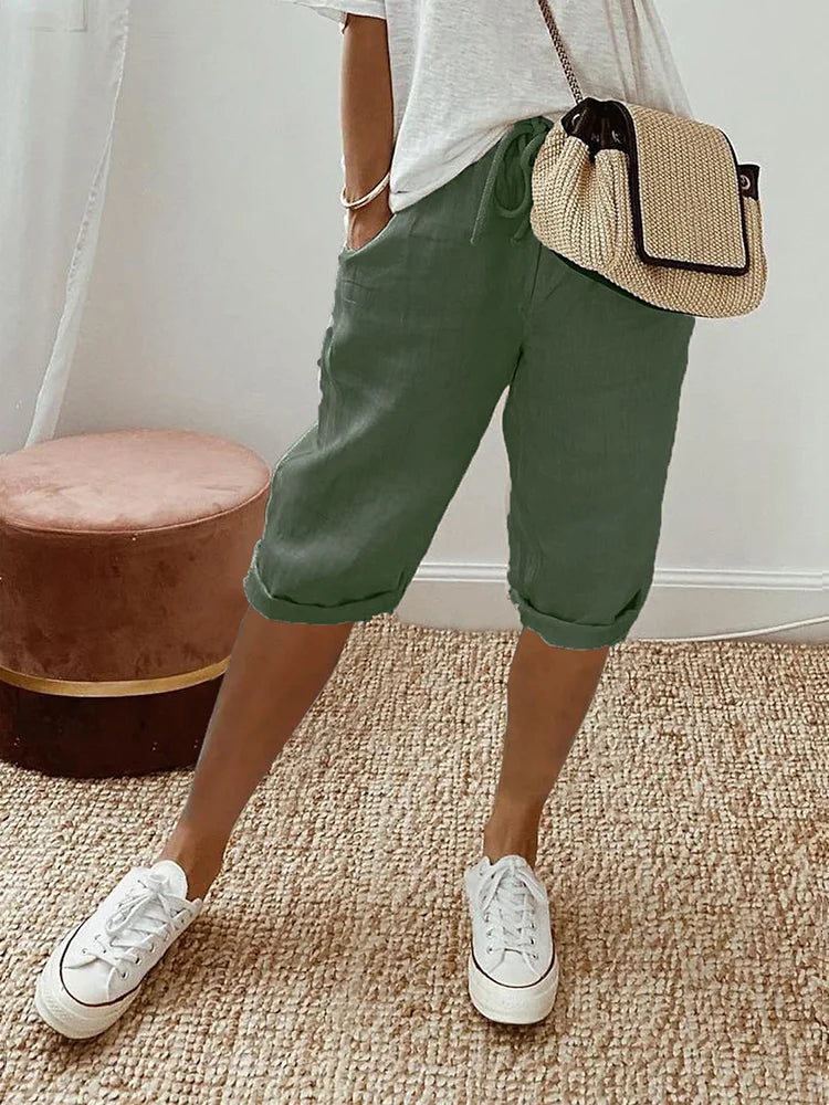 Comfortable Women's Capri Pants - Sophie - Pexav