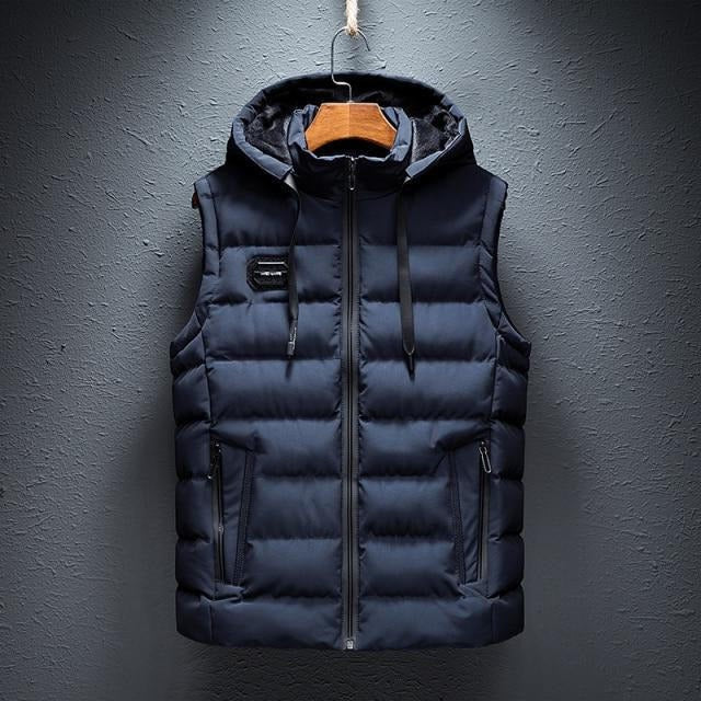 Relaxed Fit Hoodie Vest - EasyApparels