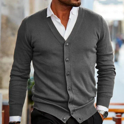 Casual Men's Cardigan - Elias-Grey-S-The Livary