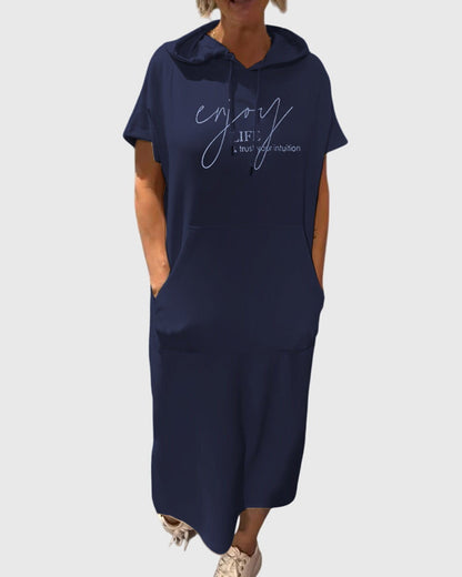 Comfortable Hooded Sweat Dress