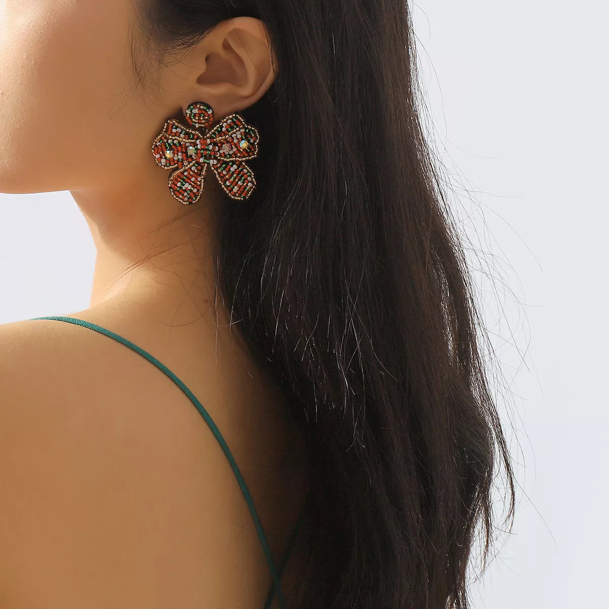 Sparkly Holiday Tree Drop Earrings - EasyApparels