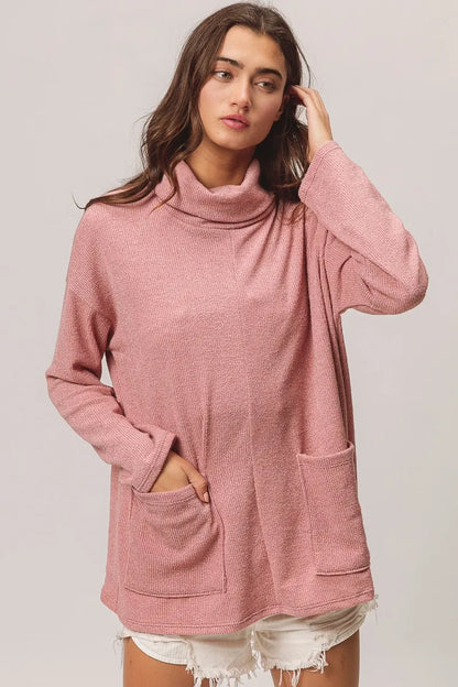 Comfy Double Pocket Crew Neck Winter Sweater - EasyApparels