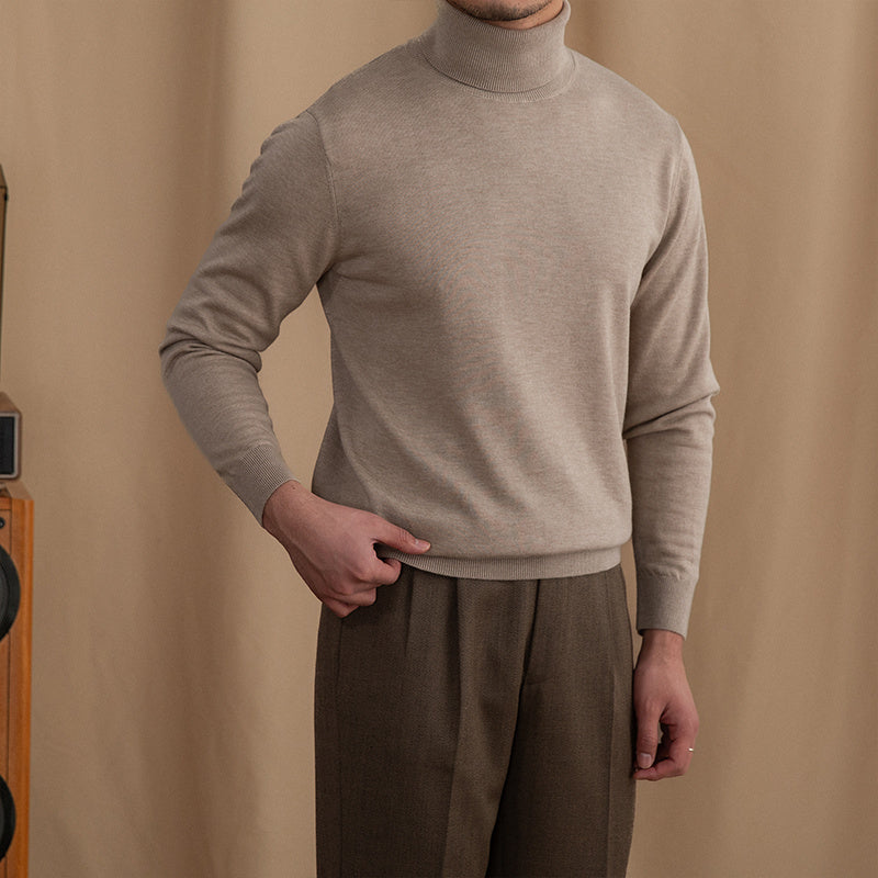 Classic Fit Mens Wool Turtleneck Sweater