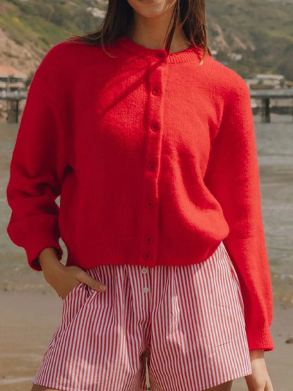 Classic Fit Long Sleeve Button Cardigan