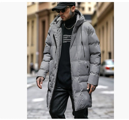 Insulated Men's Parka Coat - Hooded Quilted Water Resistant