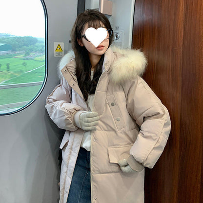 Warm Women's Down Filled Quilted Parka Coat