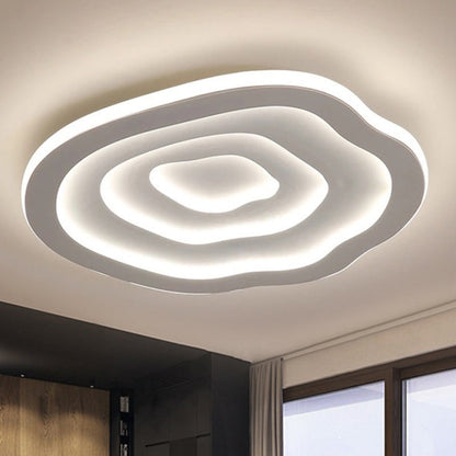 Ceiling Acrylic Lamp with Warm & White LED Light - Auralis-White-40 cm-The Livary