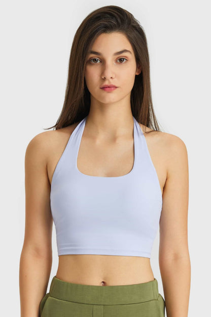 Comfortable Padded Halter Neck Sports Bra