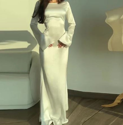 Elegant Maxi Dress with Full Sleeves - Pexav