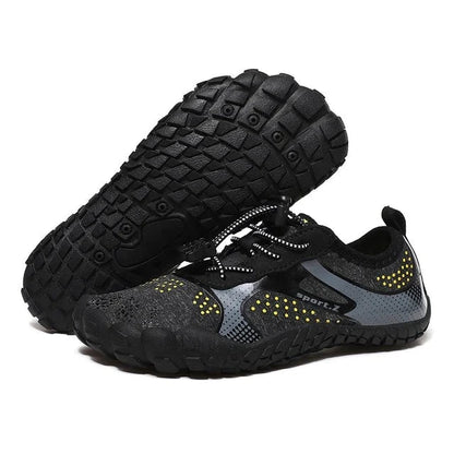 Children's beach shoes with a firm sole & secure fit – WaveTrek-Black-9-Nora Luxe