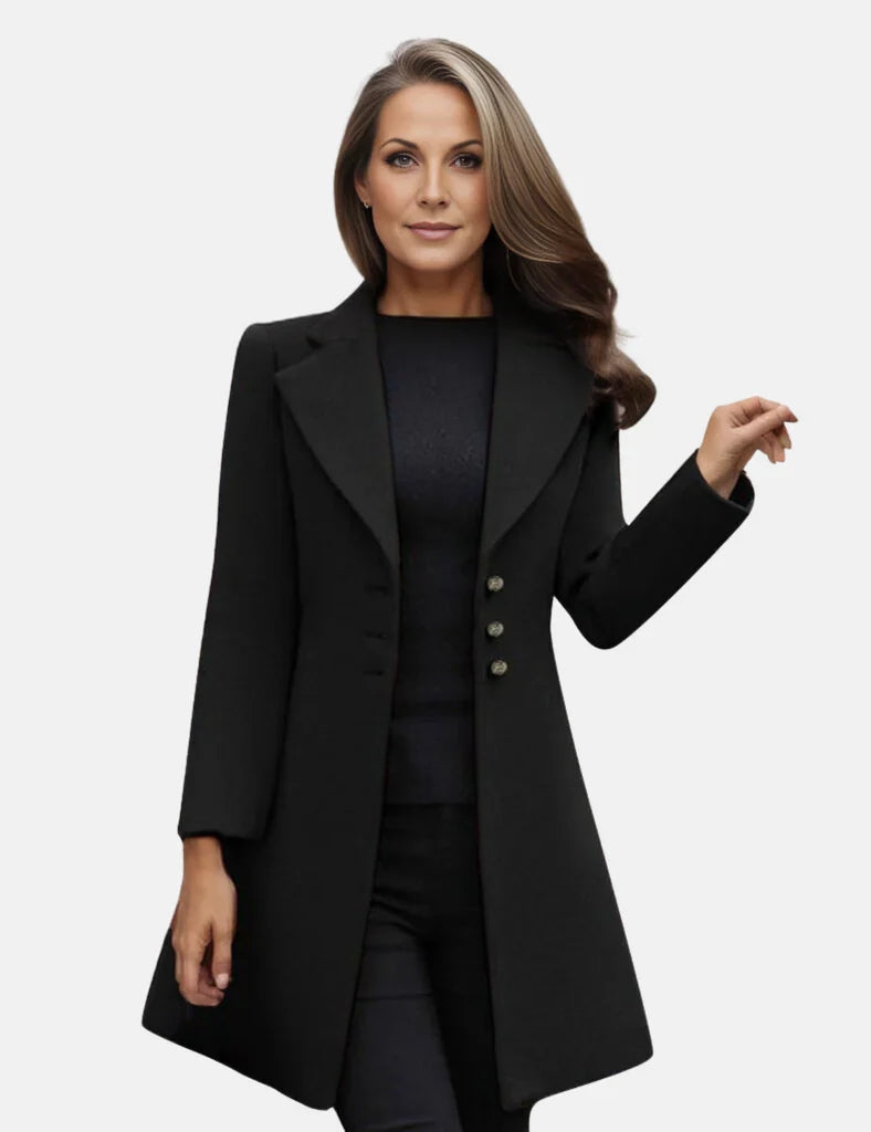Slim Fit Women's Knee Length Coat - EasyApparels