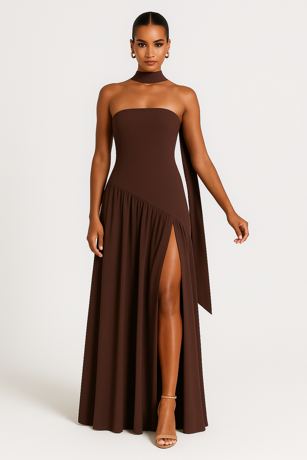 Sexy Off Shoulder Summer Dress with High Cut