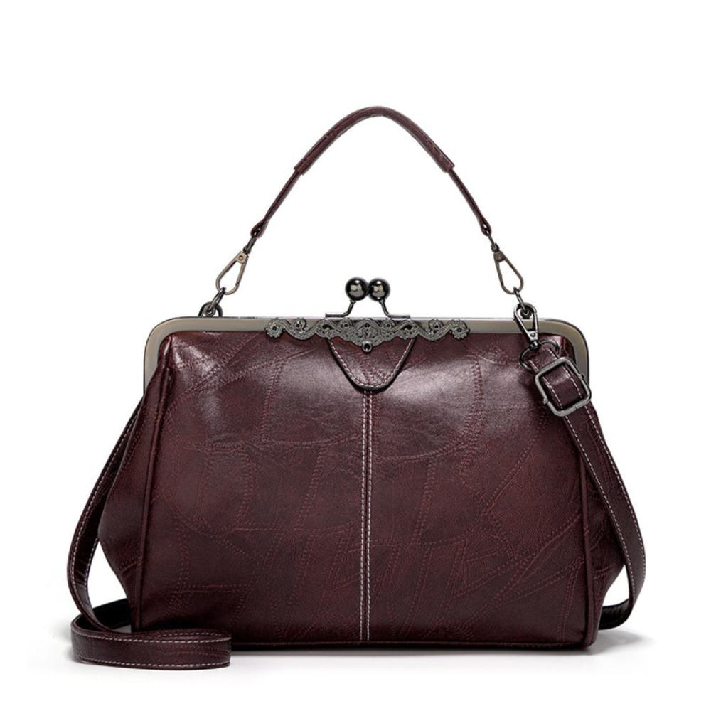 Classic Buckle Leather Shoulder Bag