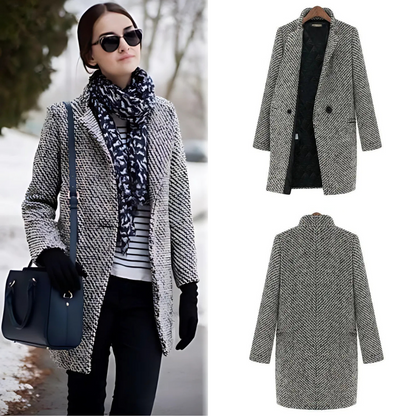 Warm Women's Winter Wool Overcoat