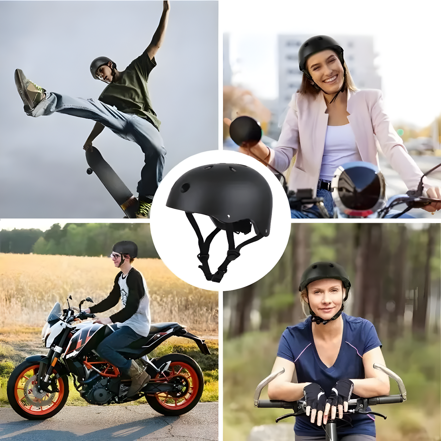 Comfortable Bicycle Helmet - SafeRide Bicycle Helmet-Black-S (20.1–21.7 inches)-Nora Luxe