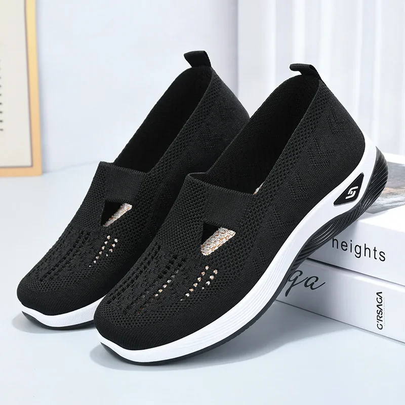 Comfortable orthopedic summer shoes with cushioning – Tessa-Black-7.5-Nora Luxe