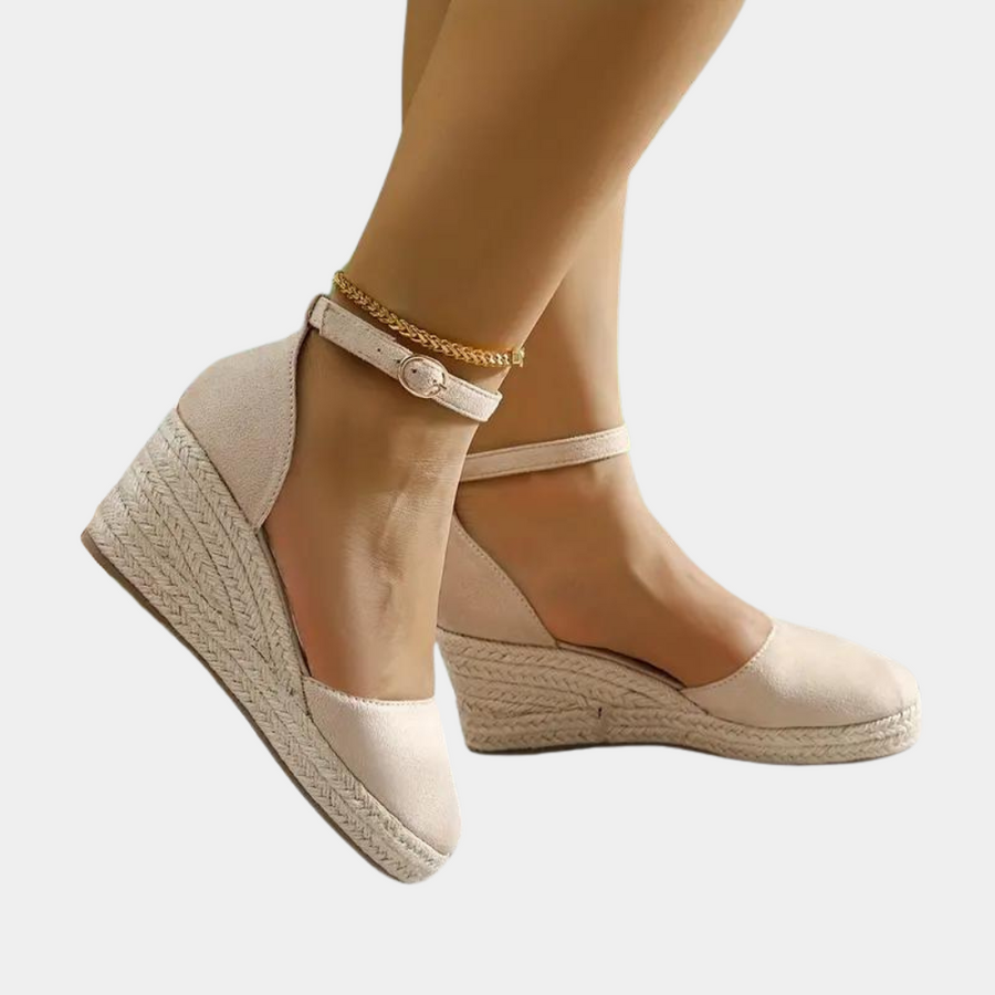 Versatile Women's Wedge Sandals with Adjustable Buckle - Pexav