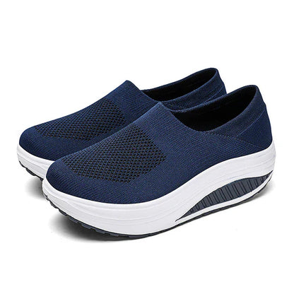 ComfortStride Slides | Women's Flip Flop Sneakers with Orthopedic Footbed-Blue-5.5-Nora Luxe