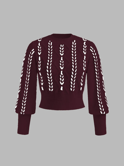 High Contrast Fit Crew Sweater