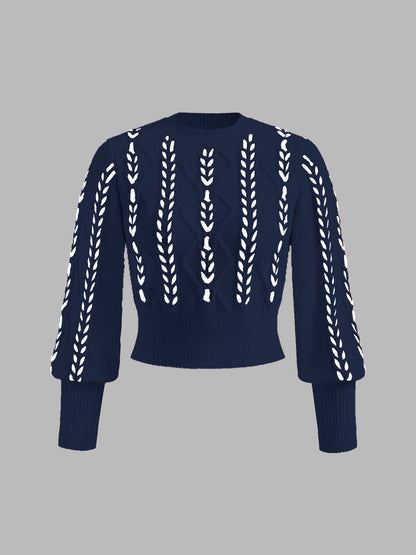 High Contrast Fit Crew Sweater