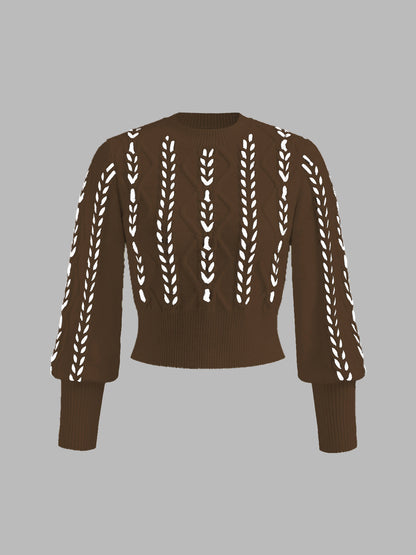 High Contrast Fit Crew Sweater