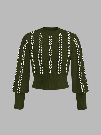 High Contrast Fit Crew Sweater