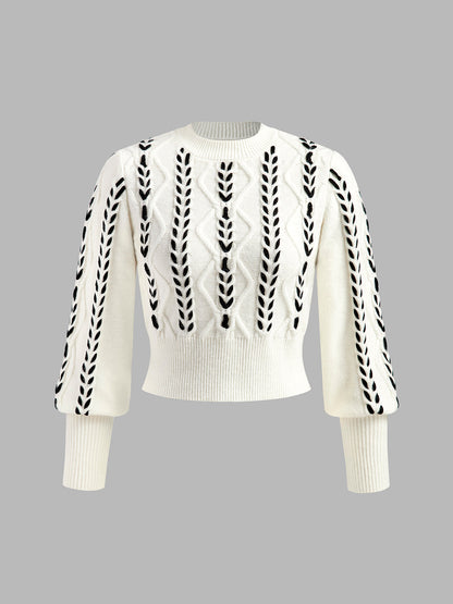 High Contrast Fit Crew Sweater - EasyApparels