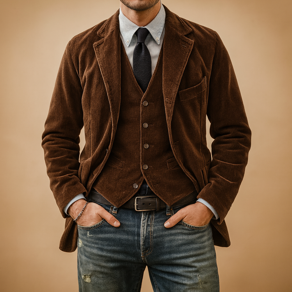 Rugged Mens Cord Jacket - Vossary