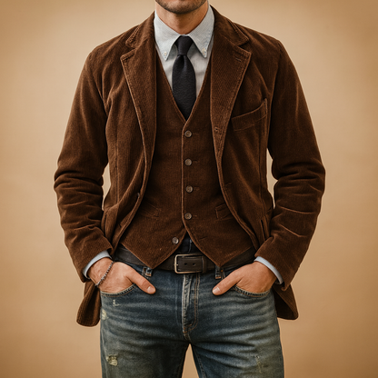 Rugged Mens Cord Jacket - Vossary