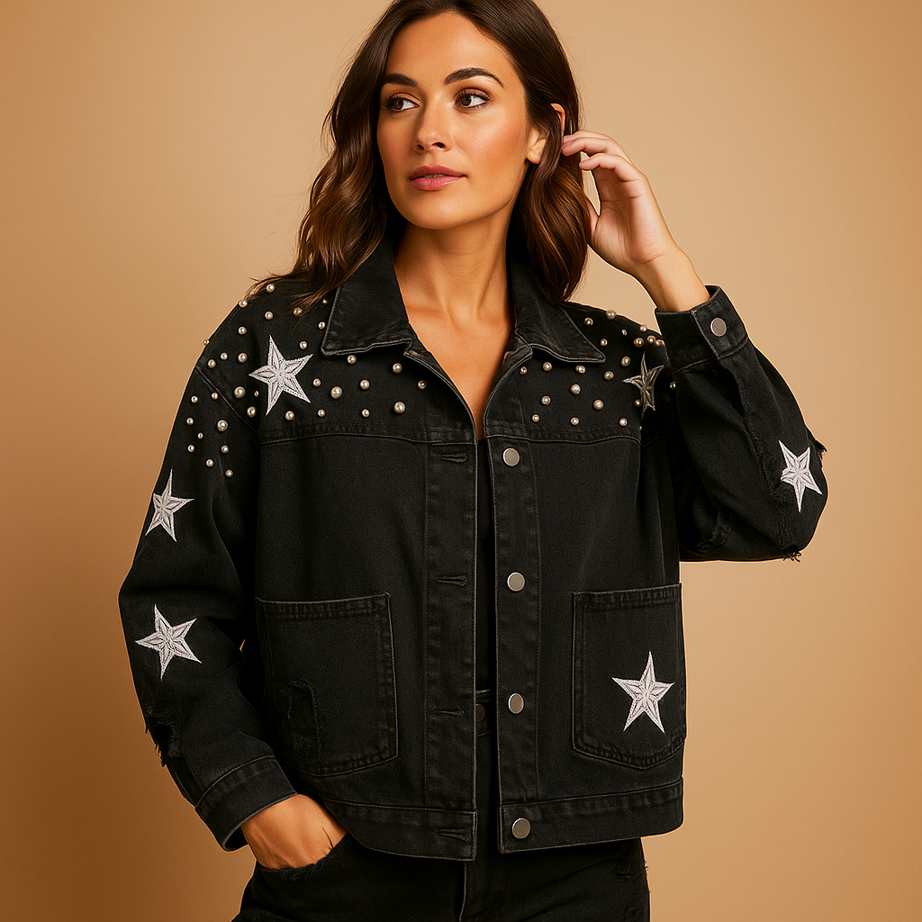 Short Denim Womens Jacket Sienna - Vossary