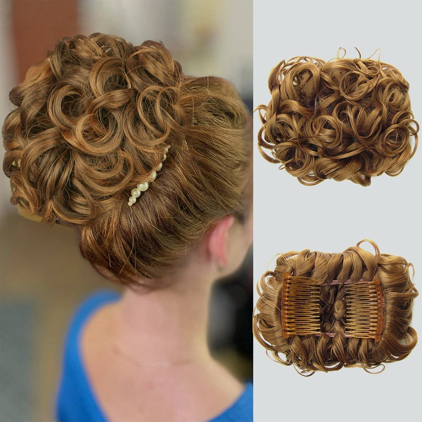 Curly Knot Hair Extension – FluffyFix-16#-Nora Luxe