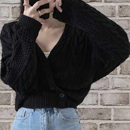 Soft Women's Open Front Wool Cardigan Sweater
