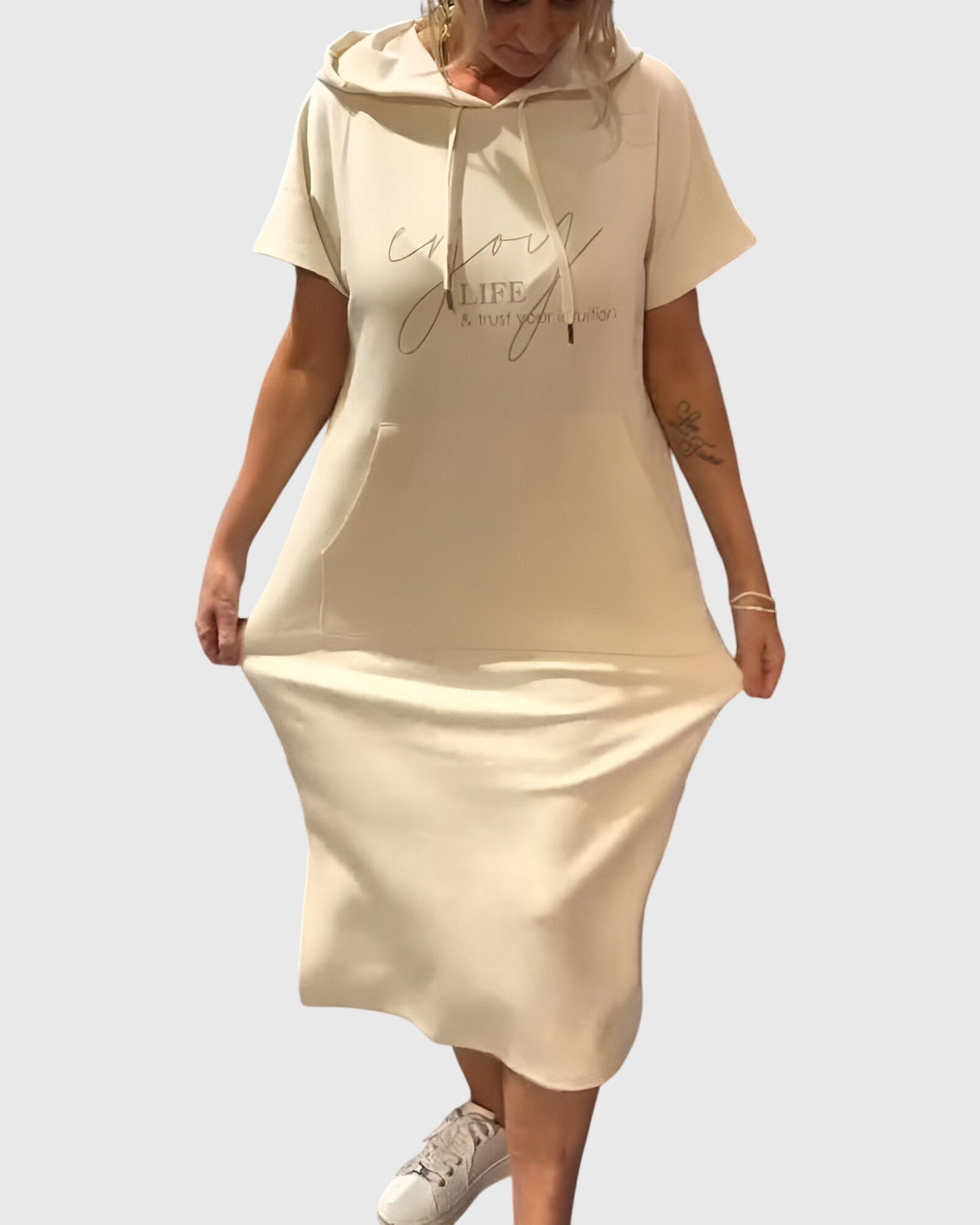 Comfortable Hooded Sweat Dress