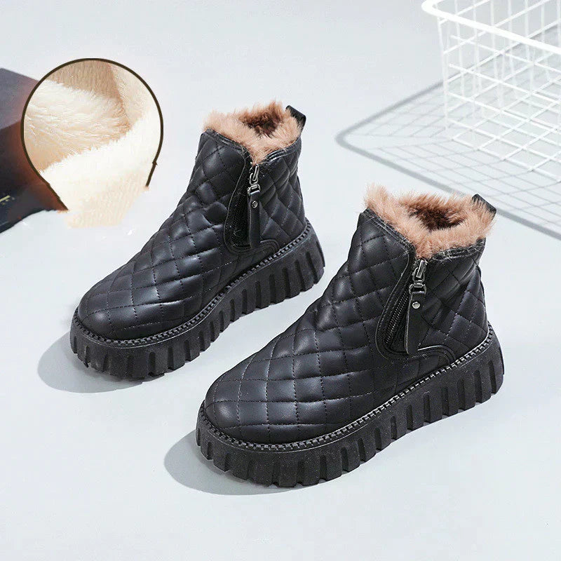 Soft Faux Fur Insulated Ankle Boots for Women