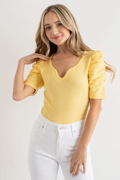 Comfortable Ruffled Puff Sleeve Jumpsuit