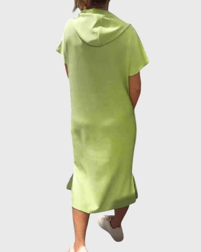 Comfortable Hooded Sweat Dress