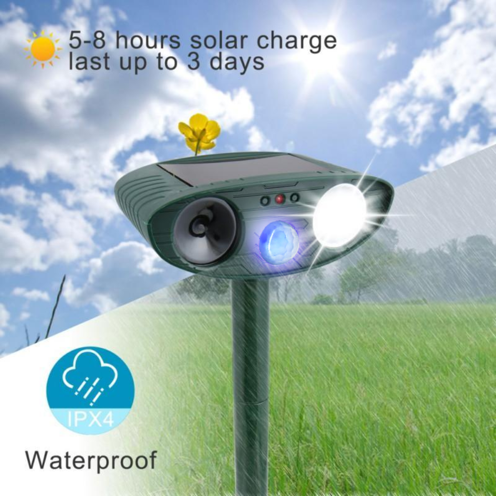 Outdoor Solar Powered Pest Repellent Device